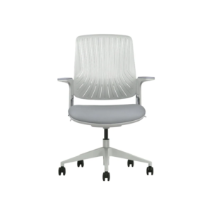 Mid-Back Ergonomic Office Chair with Anti-Bacterial Backrest & Wire-Controlled Tilt