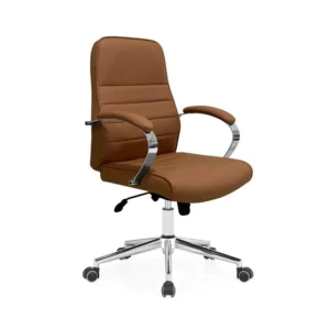 Executive Medium back Brown leather chair