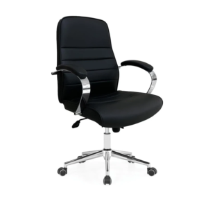 Executive Medium back Black leather chair