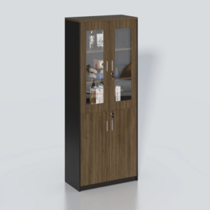 Two doors filling cabinet with lock.
