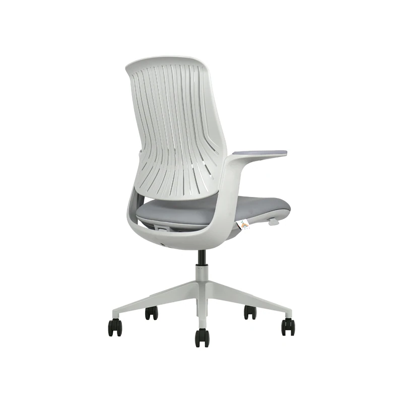Mid-Back Ergonomic Office Chair with Anti-Bacterial Backrest & Wire-Controlled Tilt